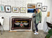 Framed Needlepoint Eagle